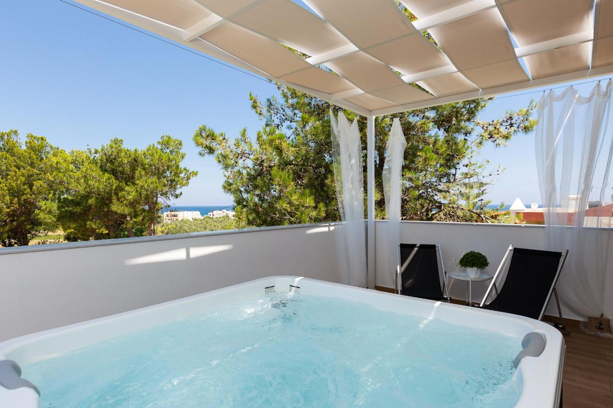 Nisos Villa, Pool & Heated Spawhirlpool, Walking To Beach, By Thinkvilla Sfáka Exterior foto